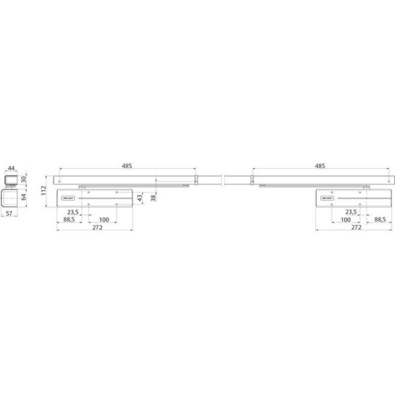 DC700 с G461 ASSA ABLOY дверной доводчик с технологией Cam-Motion ...