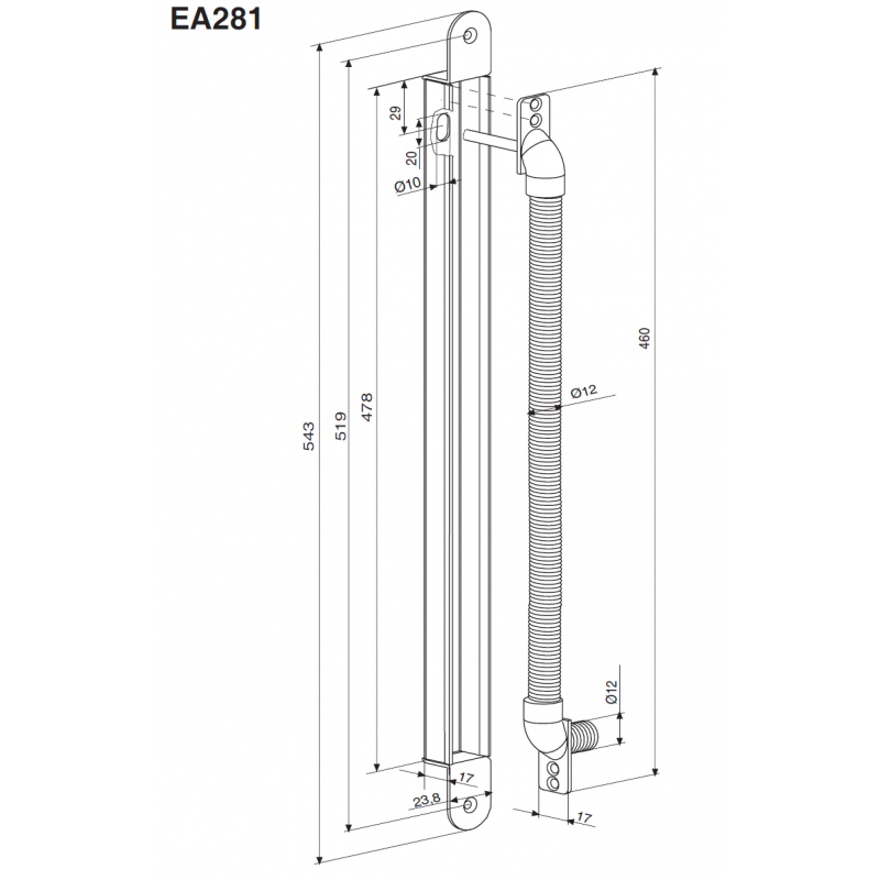 Кабель-канал врезнойEA281 ABLOY кабельный переход - купить в Москве с ...