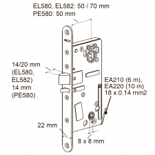EL580 электромеханический замок