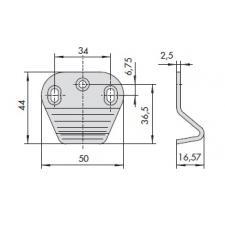Планка ответная для накладного устройства "Антипаника" CISA 07072.21.0 