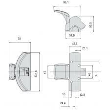 Устройство "Антипаника" накладное CISA 59061.10.0.B9 стальной цвет 
