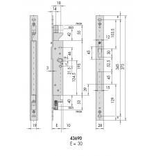 Замок цилиндровый врезной Sikur Panic CISA 43690.30.0