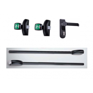 Комплект накладной антипаники CISA Push-Pad для двустворчатой двери