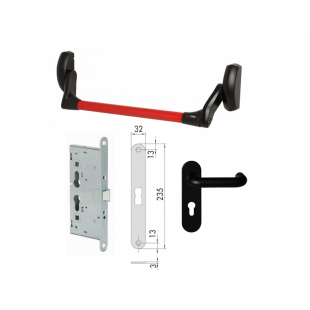 Комплект врезной антипаники CISA Fast-Push для одностворчатой двери