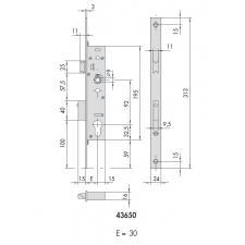 Замок цилиндровый врезной Sikur Panic CISA 43650.30.0