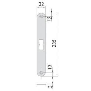 Ответная планка для замков серии 43110, 13100, 13110, 13200, 13210 CISA 07073.20.0 
