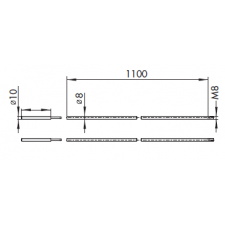 Тяги вертикальные для врезных замков серии 43190 CISA 07088.03.0