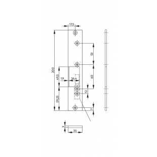 FK 507 35-200 Запорная планка из нержавеющей стали