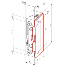 Basic-XS easy adapt электрозащелка компактного дизайна 24 VDC НО