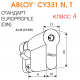 CY331 ABLOY - цилиндр усиленный односторонний с дисковым механизмом секрета из закаленной стали
