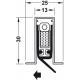 Автоматический дверной порог Planet RF RD/42dB, длина 1250 мм, правый