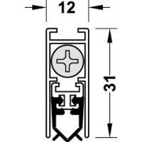 Уплотнитель для двери Al.bl./силикон серый 1030