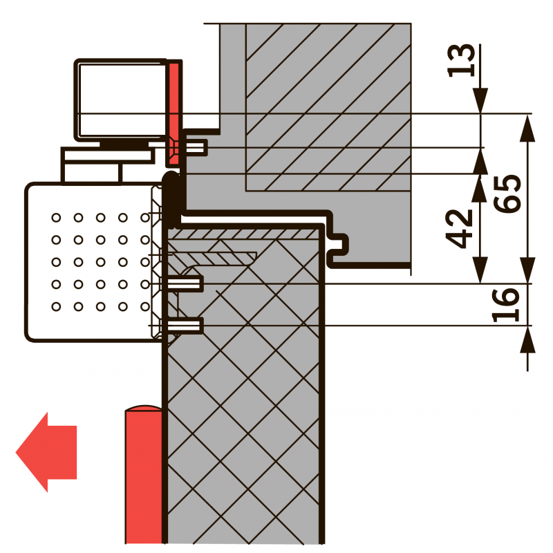 Монтажная пластина 40 мм для G-SR - купить в Москве с доставкой