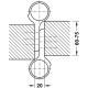 Петля для маятниковых дверей весом до 145 кг, толщина двери 60-75 мм материал нержавеющая сталь