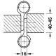 Петля для маятниковых дверей весом до 55 кг, толщина двери 40-45 мм материал сталь оцинкованная