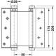 Петля для маятниковых дверей весом до 55 кг, толщина двери 40-45 мм материал сталь никелированная