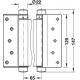 Петля для маятниковых дверей весом до 27 кг, толщина двери 30-35 мм материал сталь никелированная
