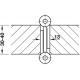 Петля для маятниковых дверей весом от 17 до 34 кг, толщина двери 28-38 мм материал сталь матовая