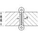 Петля для маятниковых дверей весом от 17 до 34 кг, толщина двери 28-38 мм материал сталь матовая