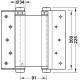 Петля для маятниковых дверей весом до 70 кг, толщина двери 45-50 мм материал сталь никелированная