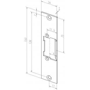 262 (-------26202-01, -------26235-01, -------26240-01) effeff ASSA ABLOY плоская запорная планка