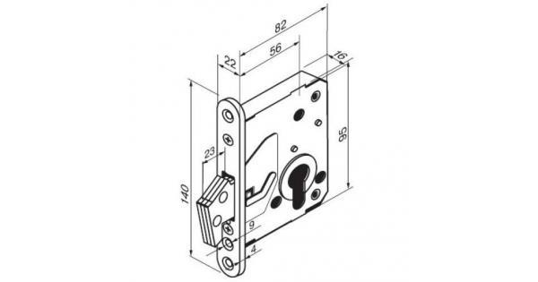 Замок врезной abloy 4292