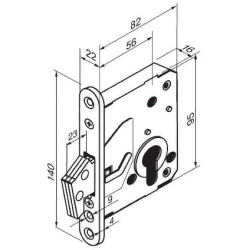 Врезной замок abloy 2014