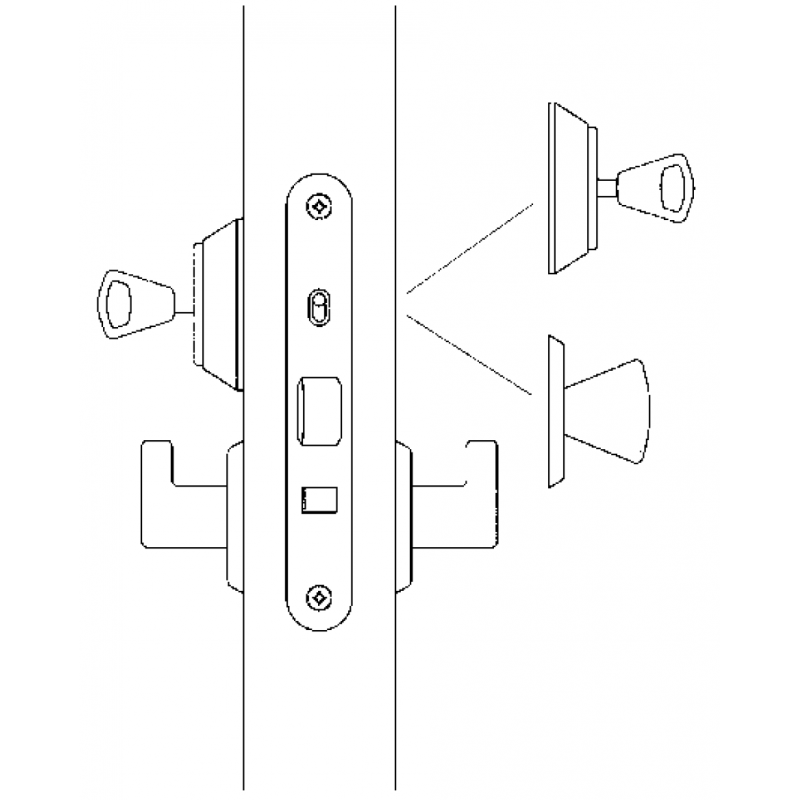 4190 ABLOY цилиндровый замок с автоматическим запиранием защелки .