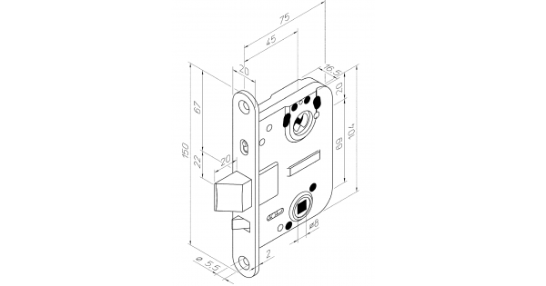 Замок врезной abloy 4260