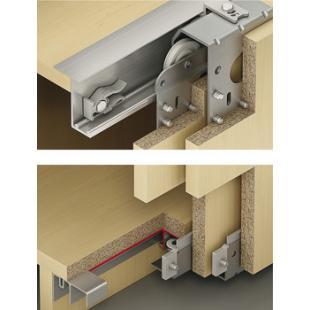 Механизм для двух раздвижных дверей Slido Classic 50 VF P (толщина дверей 19-21 мм)