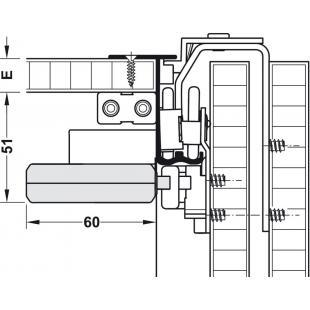 Slido Classic 50 VF SR комплект амортизаторов для 2 дверей, 16-26 мм