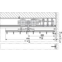 Механизм раздвижной двери из древесины HAWA Junior 250/В (Вес двери до 250 кг)