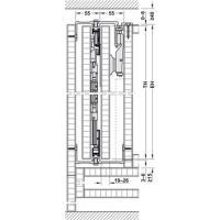 Набор фитингов Hawa-Folding Concepta 25 для 1 двойной высоты двери 1851-2600 мм, анодированный, правый
