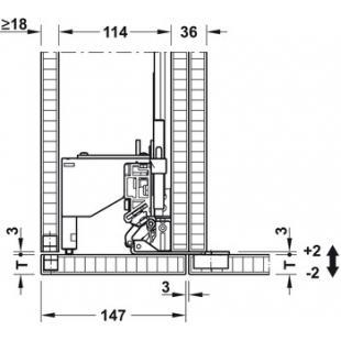 Комплект Finetta Spinfront 60 2D, для 2-х дверей с высотой 2200-2700 мм