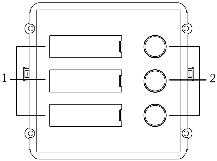 Передняя панель 3-ех кнопочного модуля VTO2000A-B